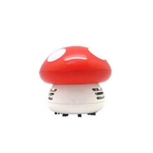 (Red) Mini Cartoon Mushroom Dust Removal Office Home Desktop Cleaning Vacuum Cleaner YGWL