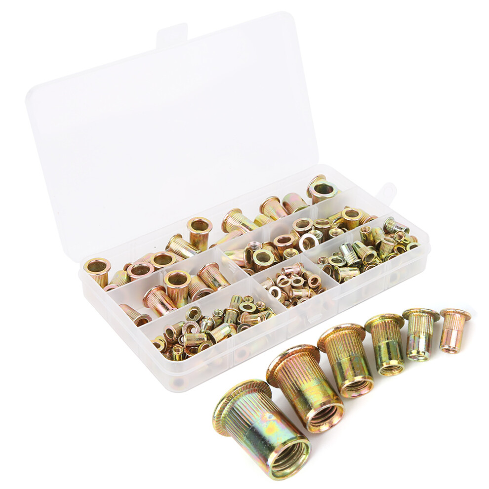 150Pcs Zinc Plated Rivet Nut Set M3-M10 Fastener Hardware Accessories 8281361591952