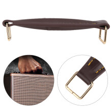 PU Leather Guitar Amplifier Handle with Steel Reinforcement, Brown
