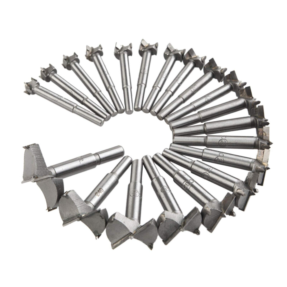 20Pcs/Set 14-50Mm Forstner Drill Bits Woodworking Centering Hole Wood Cutter Tools Tools For Woodwork Table 9323874979465