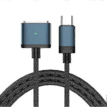 (Blue) 2m PD 140W Nylon Braided USB-C to MagSafe 3 Magnetic Charging Cable for MacBook Pro/Air