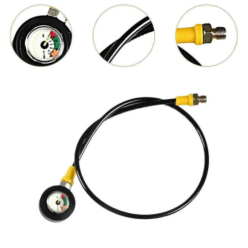 (Pressure Gauge) First Stage Dive Regulator Safe Scuba Diving Practical Replacement Equipment Black 2