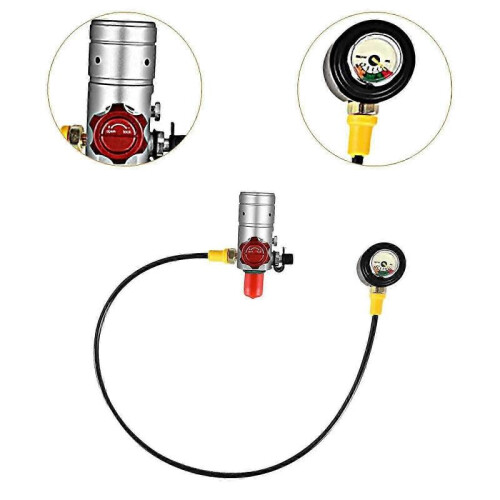 (Silver) First Stage Dive Regulator Safe Scuba Diving Practical Replacement Equipment Black 2