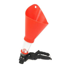 (red bevel) Universal Oil Filter, Engine Oil Funnel with Adjustable Fixed Clamps, Oil Filling Pour Tool Fast Oil Changing Funnel
