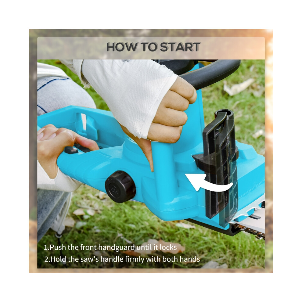 Electric Chainsaw 2000W 16â Aluminium Blade Portable Corded Chain Saw 7250rpm Auto Lubrication Garden & Tree Pruning Blue-image-OPC-PMZBXMN-NEW