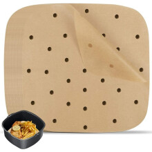 Wasserfeste und fettabweisende Airfryer-Einlagen, perforiertes, antihaftbeschichtetes quadratisches Backpapier für gesundes und leckeres Kochen,