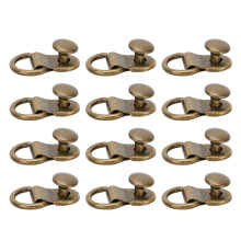100 Sets Bronze Schnürsenkelhaken D-Ring-Beschlag 9x14mm für Schuhbeutel Bastel DIY