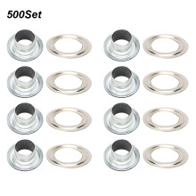 Metallöse-Bügel und Nieten-Werkzeug für Lederschuhe & -Taschen 4,5 mm Schwarz, 500 Sets