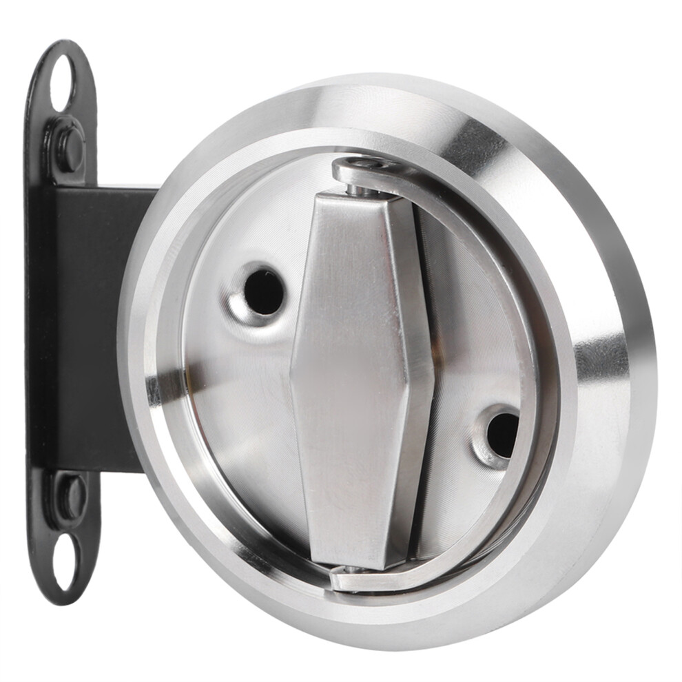 304 Steel Bathroom Door Lock Double Sided Ring Handle Silver For Home Use 9371361601108