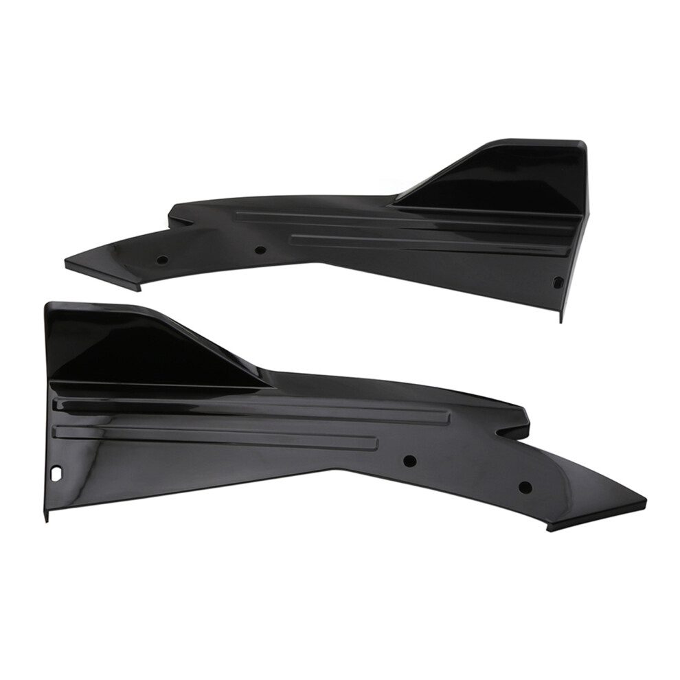 Black Universal Rear Bumper Lip Splitter Spoiler Protector - Aggressive Look