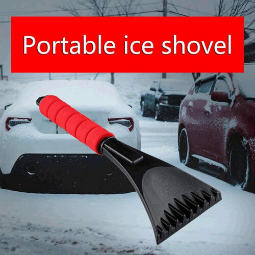 (Red) Car Windshield Ice Snow Remover Shovel Scraper Glass Window Clean Defrost Tool 2