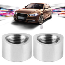 2 Stück Edelstahl M18 x 1,5 Sauerstoffsensor-Buchsenmutter 17 mm für Universalfahrzeuge