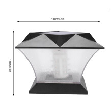 LED Solar Outdoor Wall Light PG-9017S 6V/1.2W 18 LEDs 18x18x14cm White