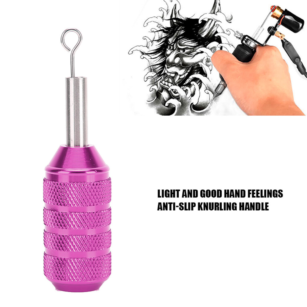 Purple 25Mm Aluminum Alloy Tattoo Grip Cartridge Needles 76Mm