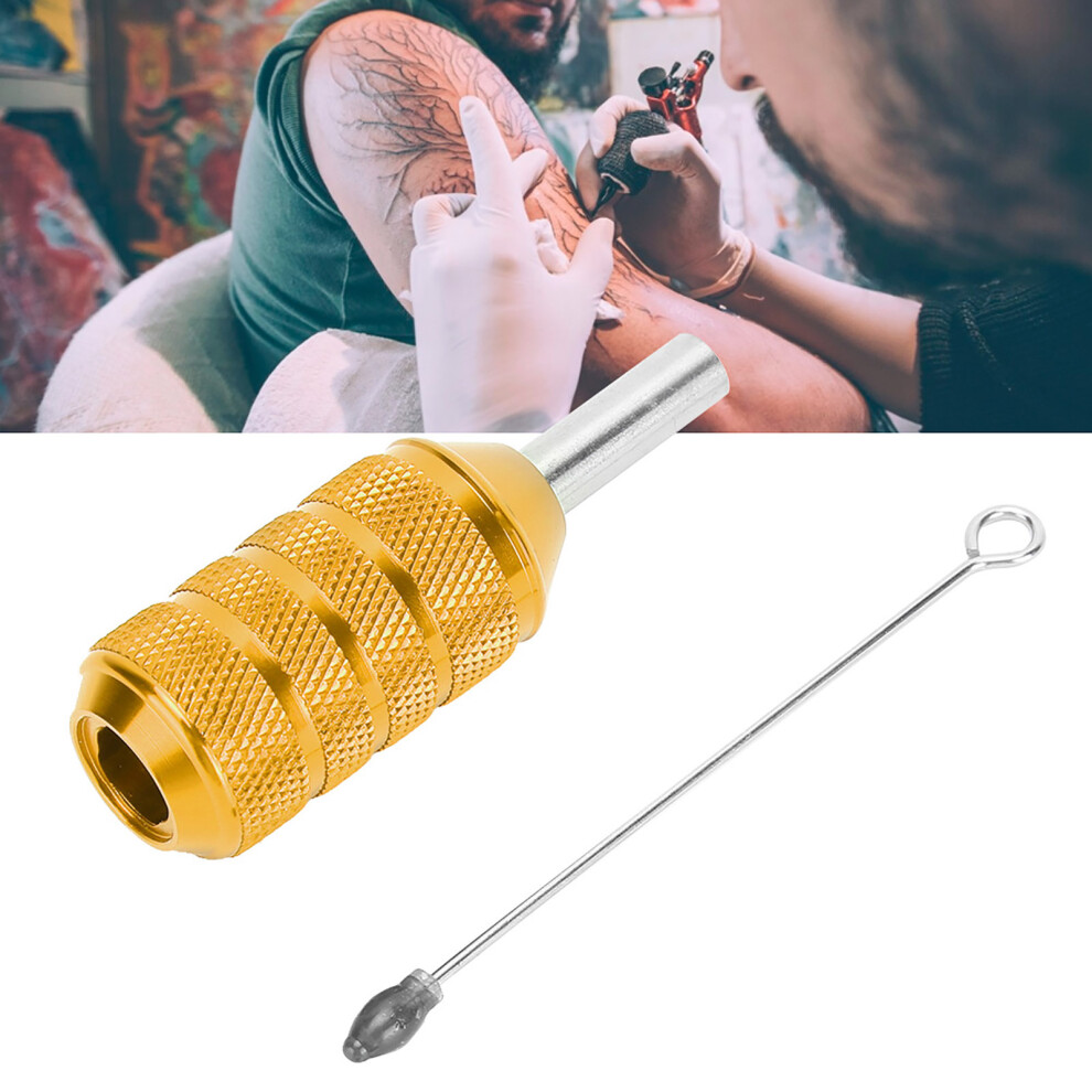 Gold 25Mm Tattoo Machine Grip Aluminum Alloy Cartridge Needlessupplies