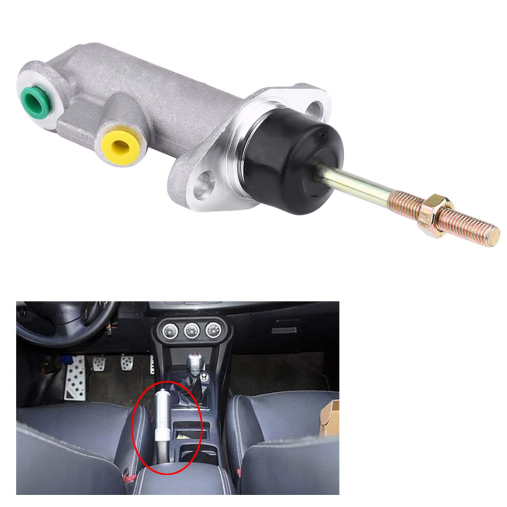 Car Brake Clutch Master Cylinder, Aluminum Alloy Car Brake Clutch Master Cylinder 0.7 Bore Remote For Hydraulic Hydro Handbrake 9339159244128