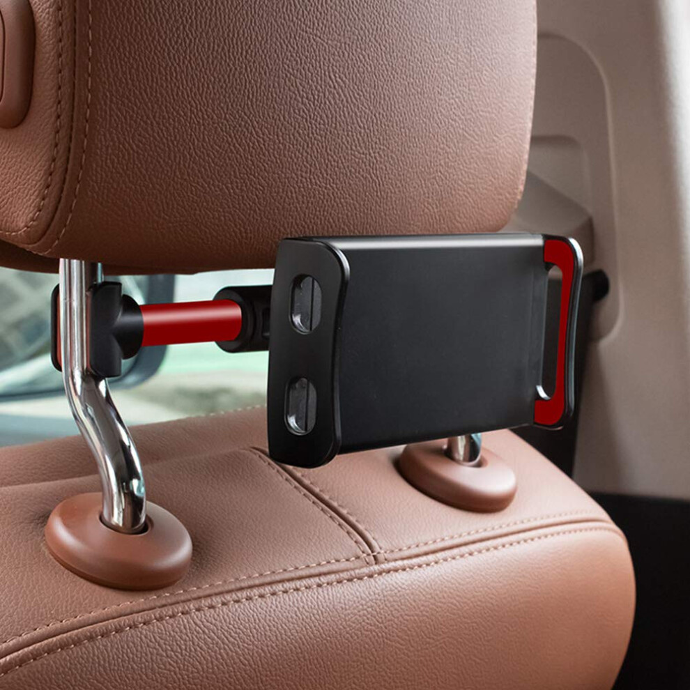 Universal Car Back Headrest E Mount Stand For 4.7-10.5'' Cell Tablet Rotatable Holder With Car Gation Mount Clip Car Bracket (Red) Red 9105992097616