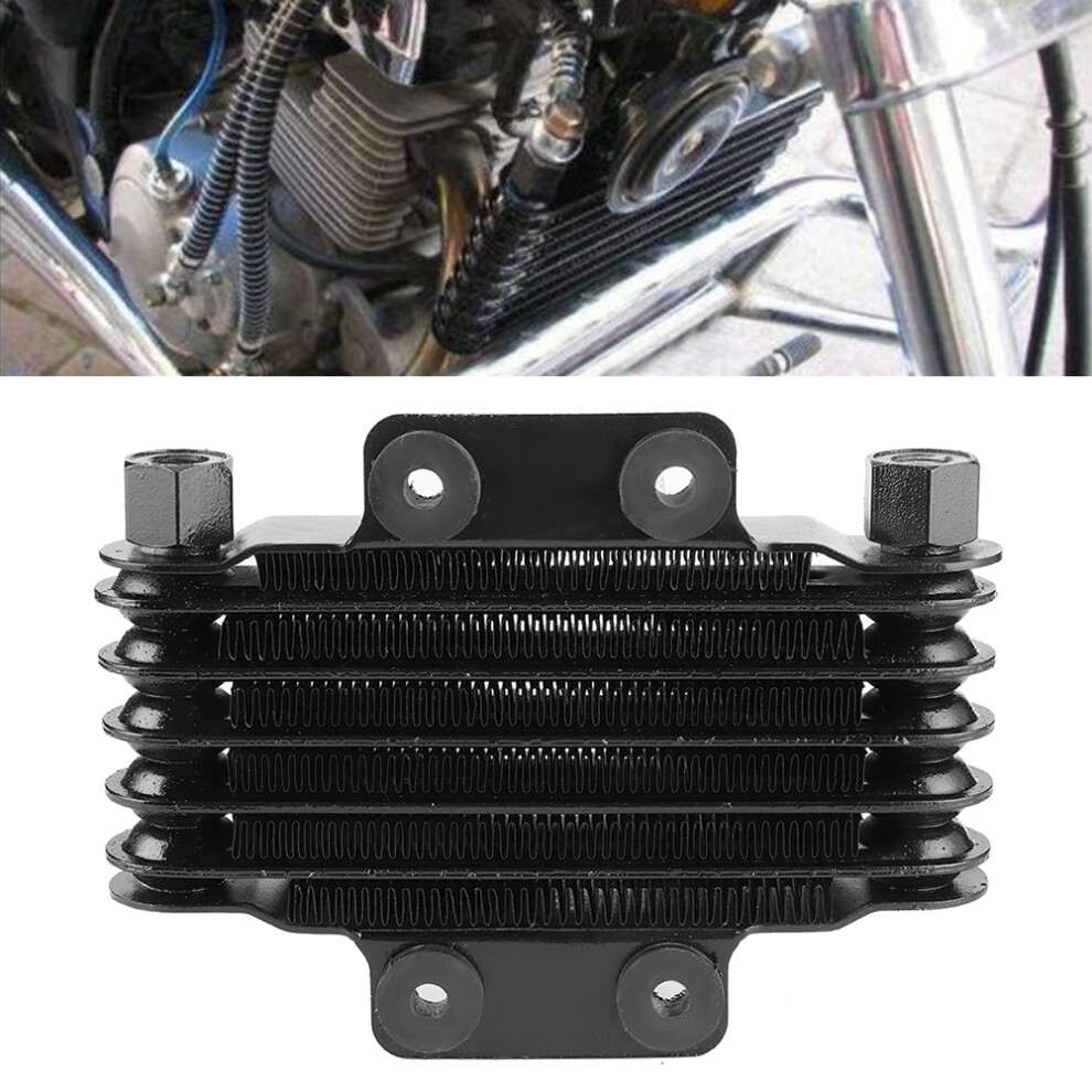 6 Row Aluminum Oil Cooler For 125-250Cc Dirt Bike Atv 185X137mm Black 7641361614586