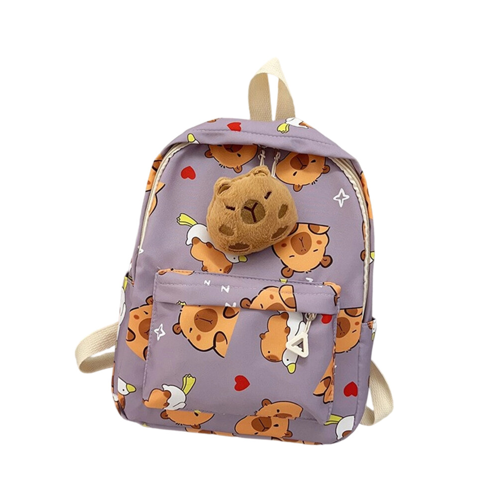 Capybara Themed Backpack For Students Spacious And- DP