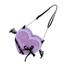 Lovely Crossbody Bag Heart Shape Itabag Fashion Shoulder-Purple