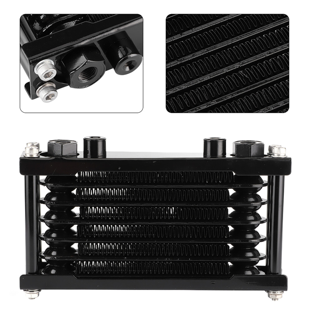 Universal Engine Oil Cooler Radiator 198X120mm For 100-250Cc Atv Motorcycle Black 8491361616207