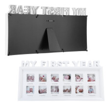European-Style Baby Picture Frame, 40.8x20.2cm, White