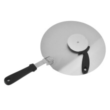Multifunktionelle køkkenredskaber, pizzaspade i rustfrit stål med foldbart håndtag, stor spade egnet til at lave flere pizzaer, brød, kager osv.