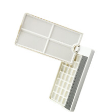 Roating Palette Case Paint Palette Tray Empty Watercolor-White