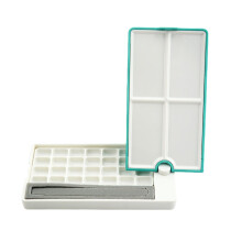 Roating Palette Paint Case Empty Watercolor Palette for-Green