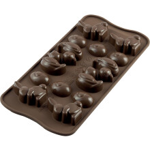 Osterparty-Set, Schokoladenform mit drei niedlichen Formen, flexibles Material zum einfachen Entformen von Gebäck oder Gefrorenem, ideal für