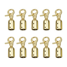 Metal Buckles Bag Handle Strap Stopper Hook Handbag-Gold 10
