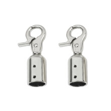 Bag Metal Buckles Bag Handle Strap End Caps Hook-Silver 2