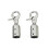 Bag Metal Buckles Bag Handle Strap End Caps Hook-Silver 2 1