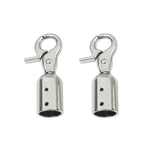Bag Metal Buckles Bag Handle Strap End Caps Hook-Silver 2