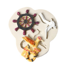 Stampi per decorazioni di torte fai da te, stampi in silicone alimentare atossici e facili da pulire, stampi a forma di conchiglia e stella marina