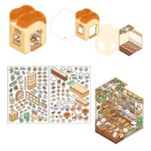 Baking Shop Landscape Sticker 2.5D- Happy Dessert House