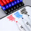 10Pcs Erasable Whiteboard Marker for Whiteboard-L528 Blue 2