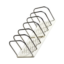 Multifunctional Metal Wire Bookend Magazine Stand 6-Yellow