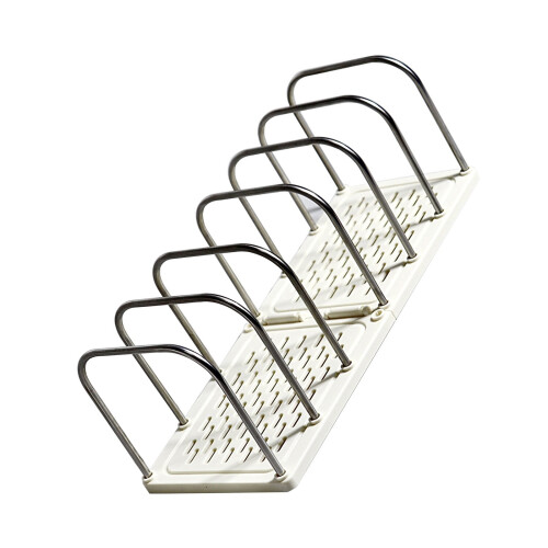 Multifunctional Metal Wire Bookend Magazine Stand 6-Yellow