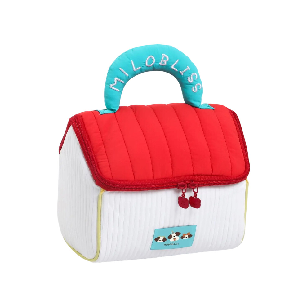 Red Cosmetic Bag Large Capacity Toiletry Bag Handheld Makeup
