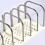 Multifunctional Metal Wire Bookend Magazine Stand 6-Yellow 6