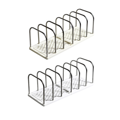 Multifunctional Metal Wire Bookend Magazine Stand 6-Yellow 1