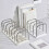 Multifunctional Metal Wire Bookend Magazine Stand 6-Yellow 7