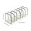 Multifunctional Metal Wire Bookend Magazine Stand 6-Yellow 4
