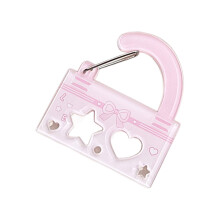 Kreativer Acryl-Schlüsselanhänger mit ausgehöhltem- Rosa