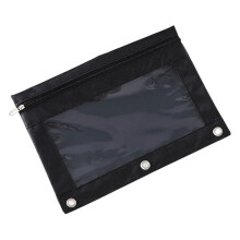 Robuste transparente B5-Dokumententasche aus-Schwarz