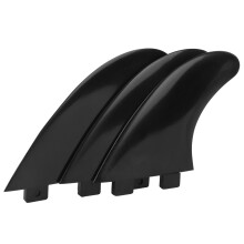 3Pcs PVC Surfboard Fins Set Black for Paddle Board Accessories