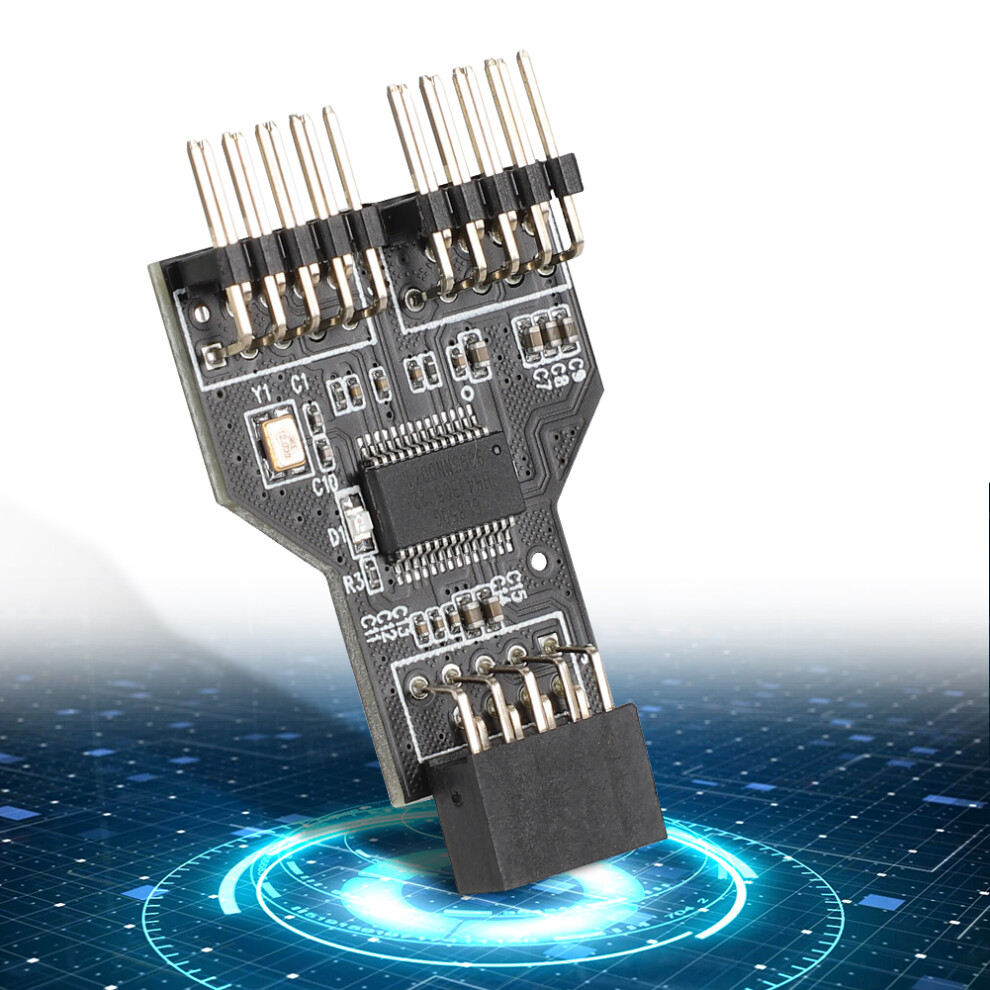 9Pin Usb 2.0 Dual Expansion Adapter Card Hub For Windows Xp Vista 7 8 10 4631361620284