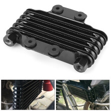 6 Row Aluminum Oil Cooler for 125-250CC Dirt Bike ATV 185x137mm Black