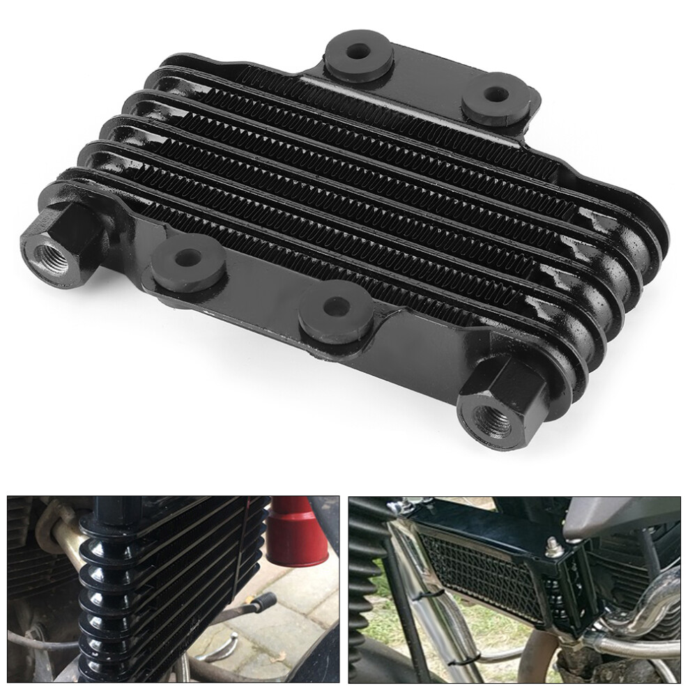 6 Row Aluminum Oil Cooler For 125-250Cc Dirt Bike Atv 185X137mm Black 7651361623112